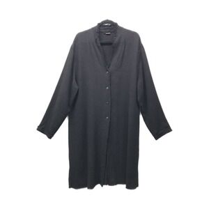 Vintage Tianello Women's XL Tencel Button Up Long Sleeve USA Jacket Duster